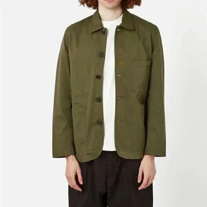 Street Style Universal Works Bakers Chore Nylon Army Green Utility LS jacket S